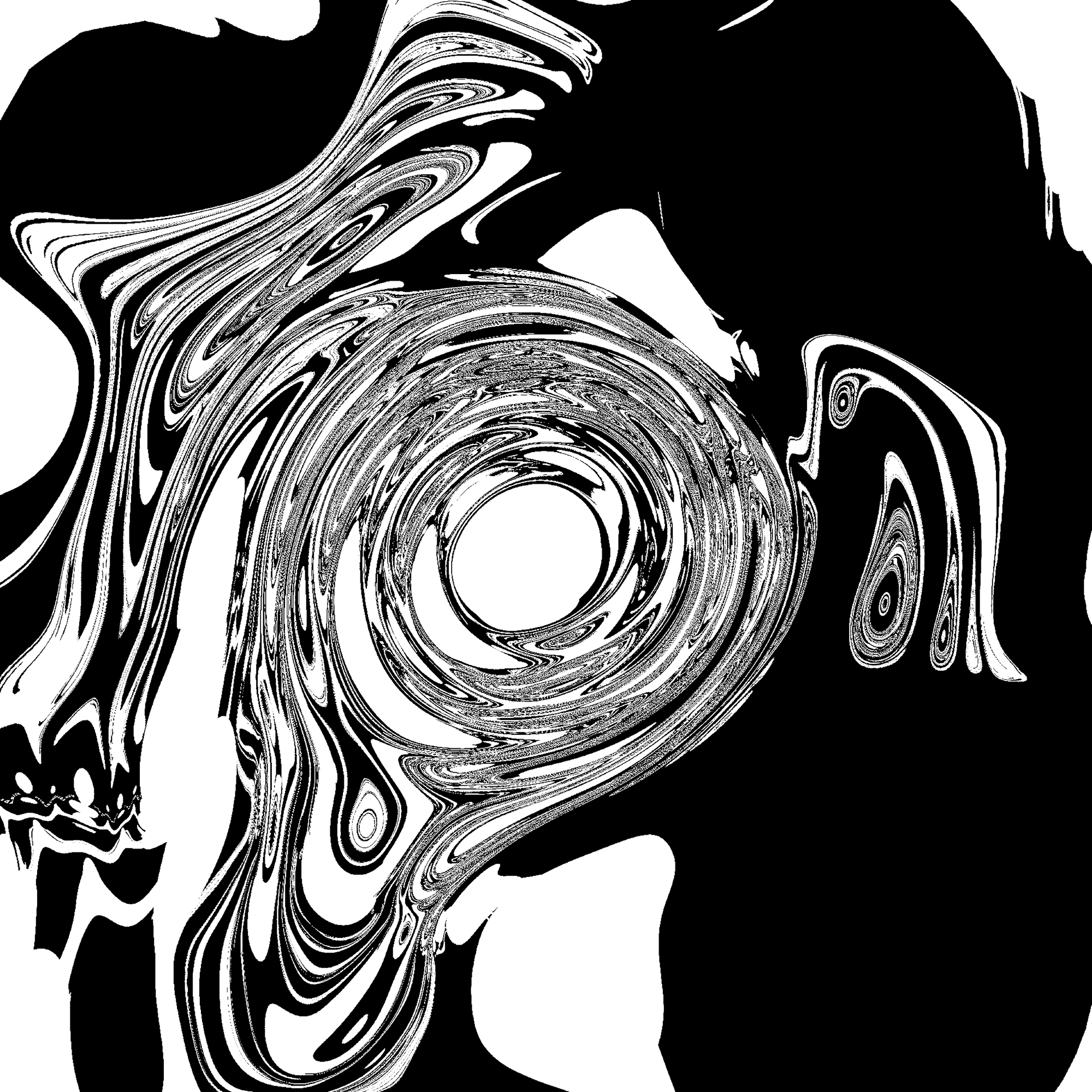 Glitchy swirly color changing abstract artowrk